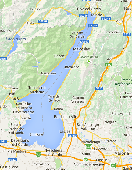 Garda Gölü Haritası